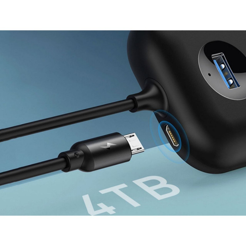 هاب 4 پورت USB باسئوس مدل Square Round